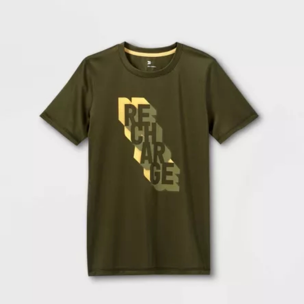 04 Boys' Short Sleeve 'Recharge' Graphic T-Shirt